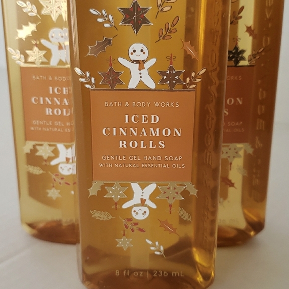 *3 Bath & Body Works ICED CINNAMON ROLLS Gel Hand Soap - Picture 3 of 5